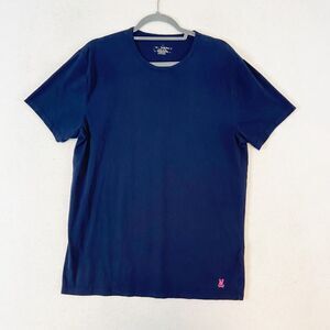 Psycho Bunny Short‎ Sleeve T-Shirt Mens Large Blue Logo Casual Soft Stretch